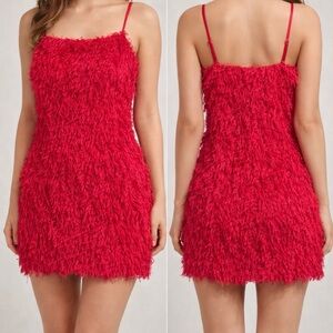 Vero Moda Red Textured Mini Dress
